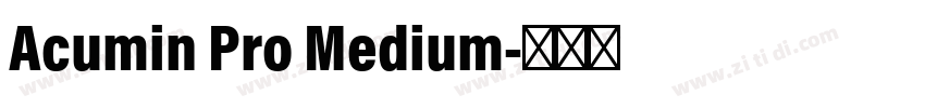 Acumin Pro Medium字体转换